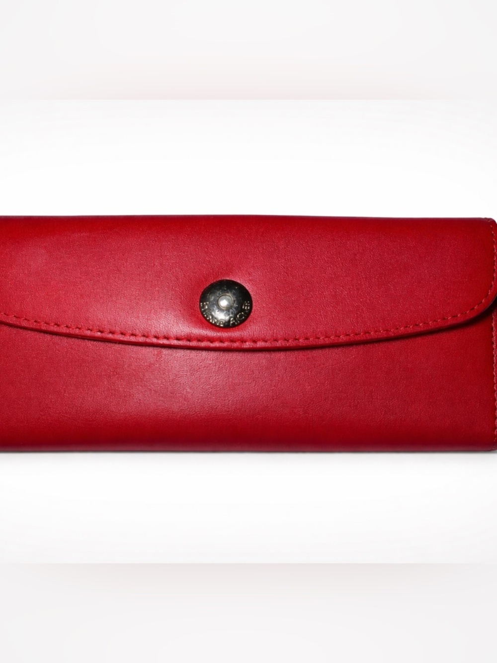 Etienne Aigner Red Leather Wallet Organizer Checkbook Clutch Vintage